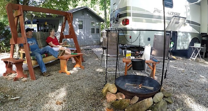old couples camping at Parasise valley campground